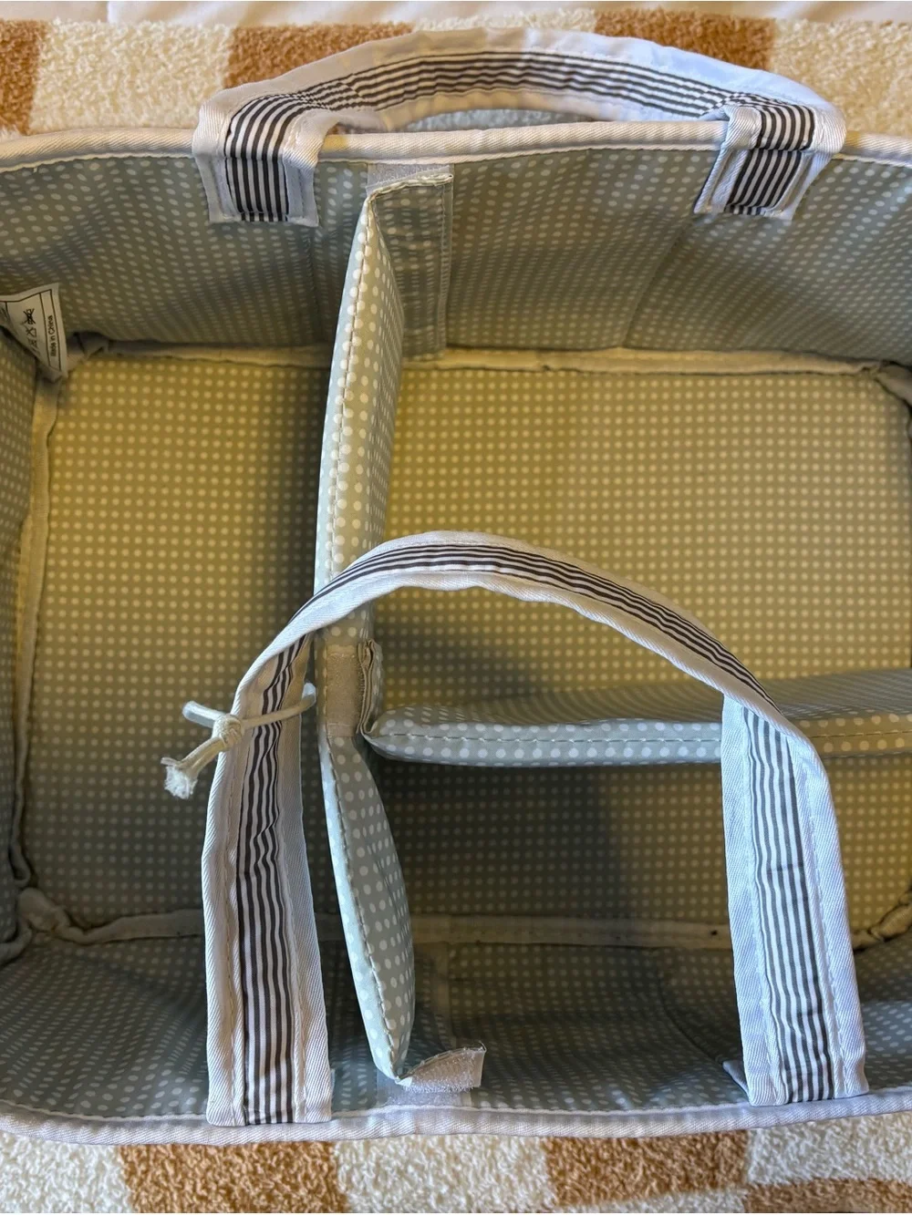 Lily Miles Striped Fabric Diaper Caddy
